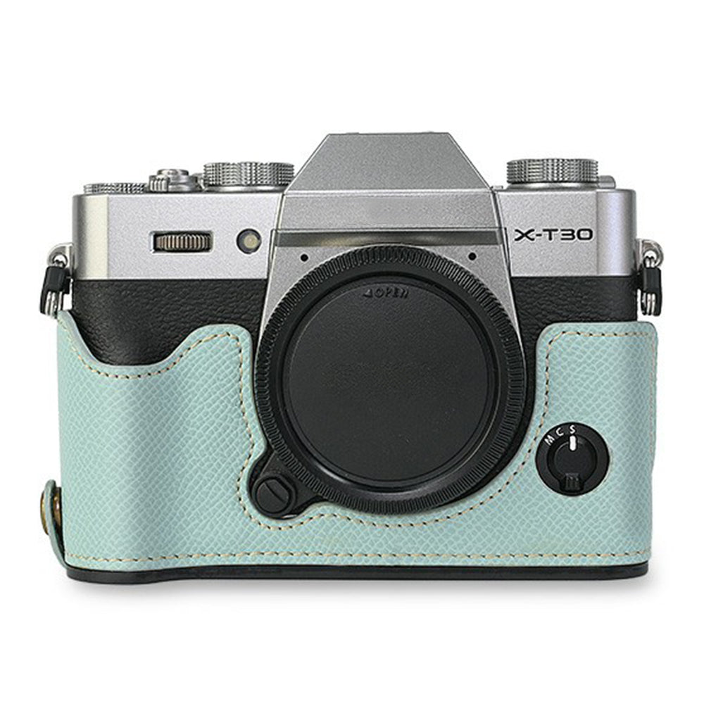 For Fujifilm XT10 / XT20 / XT30 / XT30 II PU Leather Camera Case Bottom Half-Body Protective Case with Hand Grip For Fujifilm XT10 / XT20 / XT30 / XT30 II PU Leather Camera Case Bottom Half-Body Protective Case with Hand Grip